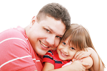 Image showing Father and daughter hugging each other