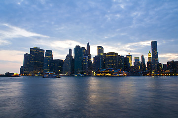 Image showing New York night skyline