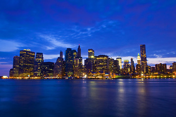 Image showing New York night skyline