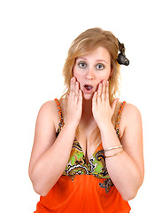 Image showing Surprised teen girl.