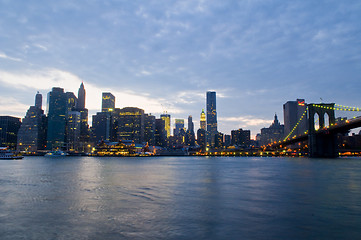 Image showing New York night skyline