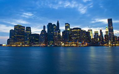 Image showing New York night skyline