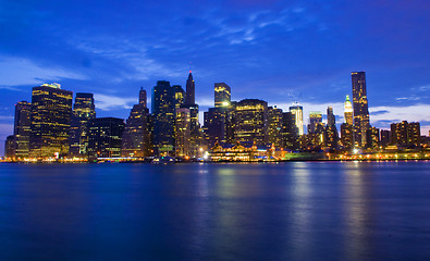 Image showing New York night skyline