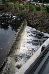 Image showing Waterfall  seeing from pavement