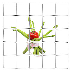 Image showing asparagus and tomato