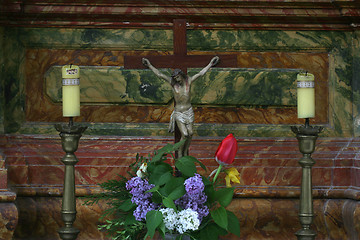 Image showing Jesus crucified on the cross