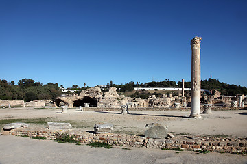 Image showing Tunisia. Ancient Carthage. The Antonine Baths