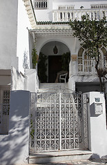 Image showing Traditional door from Sidi Bou Said, Tunis