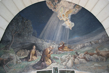 Image showing Angel of the Lord visited the shepherds