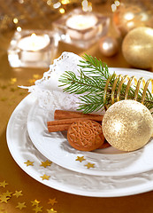 Image showing christmas table setting