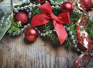 Image showing Christmas Wooden Background