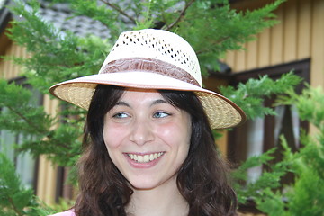 Image showing Beautiful girl with hat