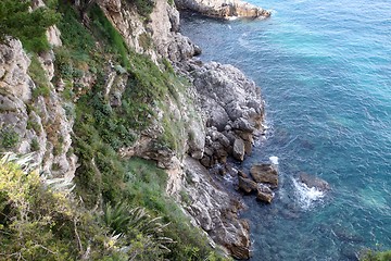 Image showing Pictorial blue Adriatic sea with rocks