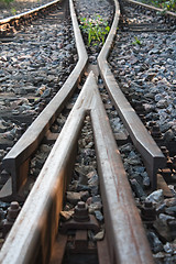 Image showing Railway switch