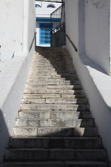 Image showing Stairway in Sidi Bou Said, Tunisia