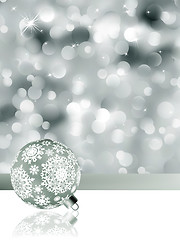 Image showing Elegant christmas background with baubles. EPS 8