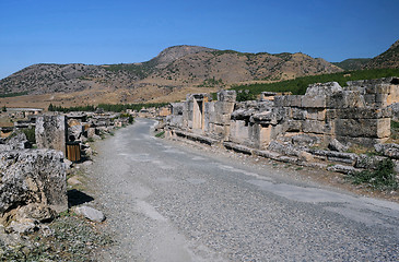 Image showing Empty Street in Ancient Hierapolis