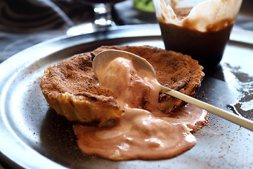 Image showing Ice Cream and Tart