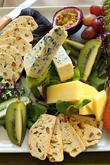 Image showing Fruit And Cheese Platter