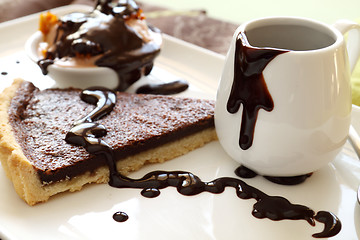 Image showing Tart Slice With Chocolate