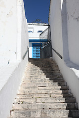 Image showing Stairway in Sidi Bou Said, Tunisia