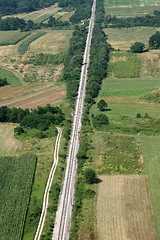 Image showing Railroad and green field