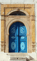 Image showing Traditional door from Sidi Bou Said, Tunis