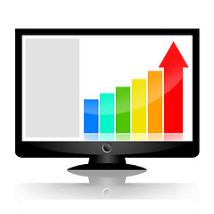 Image showing Business statistics on the screen