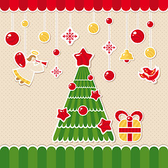 Image showing abstract christmas card