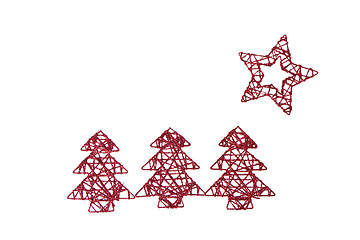 Image showing christmas trees with star