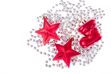 Image showing christmas decoration with tinsel