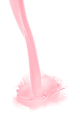 Image showing strawberry milk splash