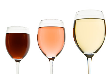 Image showing three wine glasses