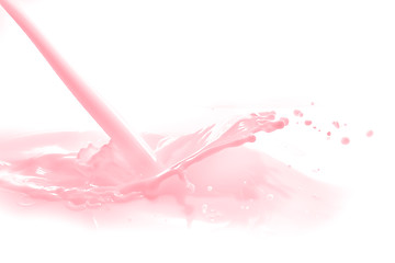 Image showing strawberry milk splash