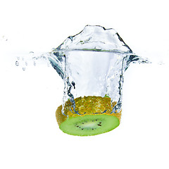 Image showing kiwi splashing