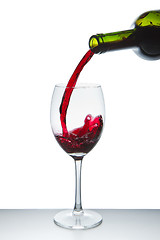 Image showing red wine glass