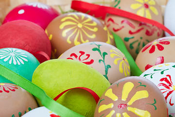 Image showing painted easter eggs