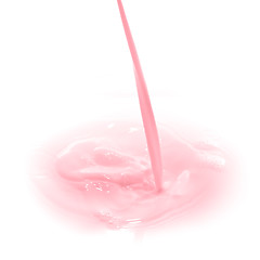 Image showing strawberry milk splash