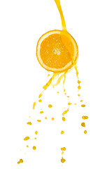 Image showing orange juice splash