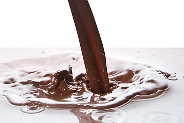 Image showing pouring chocolate