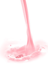 Image showing strawberry milk splash