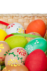 Image showing painted easter eggs