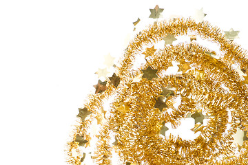 Image showing golden tinsel