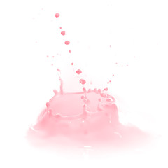 Image showing strawberry milk splash