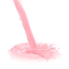 Image showing strawberry milk splash