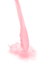 Image showing strawberry milk splash