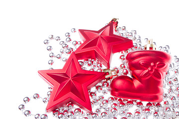 Image showing christmas decoration with tinsel