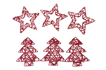 Image showing christmas trees with star