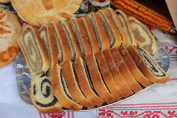 Image showing Poppy seed and walnut rolls