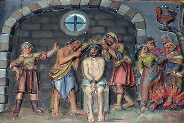 Image showing Soldiers plaited a crown of thorns, and put it on Jesus head